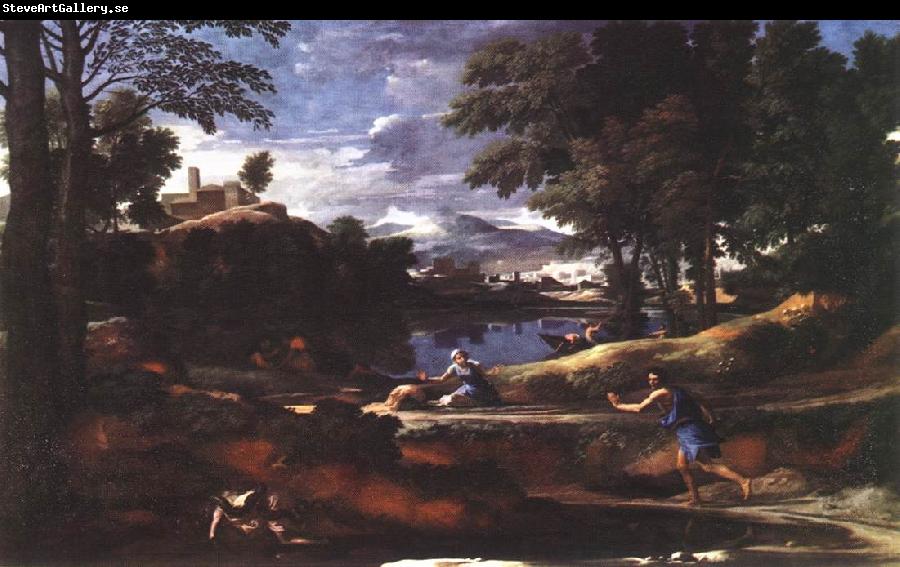 Nicolas Poussin Landscape with a Man Killed by a Snake